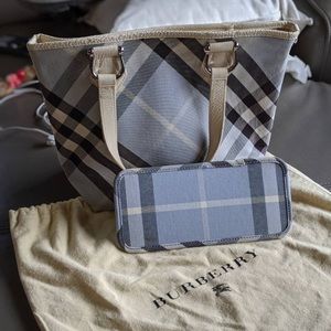 Burberry canvas tote bag